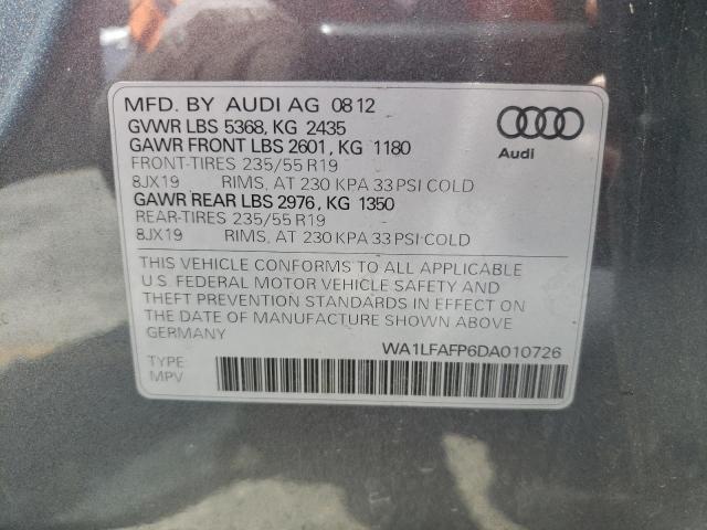 Photo 10 from auction – 2013 AUDI Q5 PREMIUM with VIN WA1LFAFP6DA010726