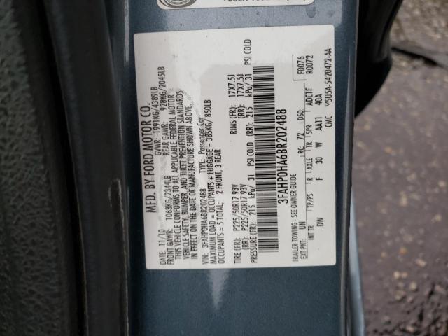Photo 10 from auction – 2011 FORD FUSION SE with VIN 3FAHP0HA6BR202488