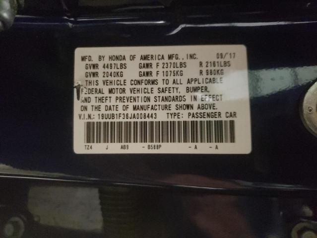 Photo 10 from auction – 2018 ACURA TLX with VIN 19UUB1F36JA008443