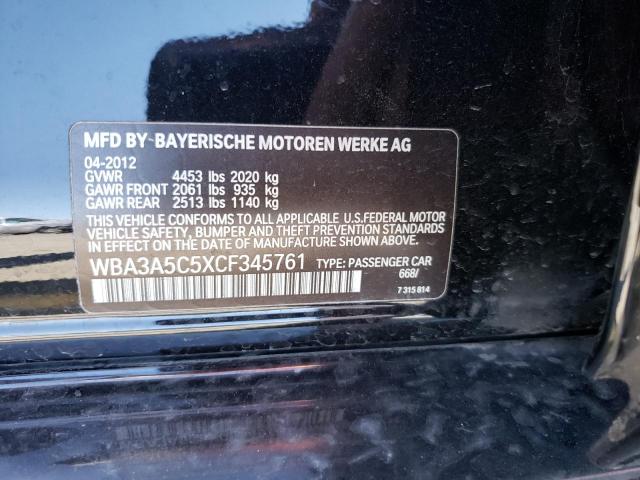 Photo 10 from auction – 2012 BMW 328 I with VIN WBA3A5C5XCF345761
