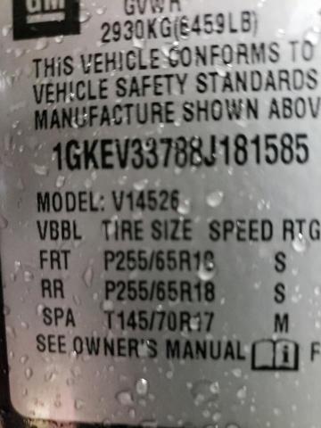 Photo 10 from auction – 2008 GMC ACADIA SLT with VIN 1GKEV33788J181585