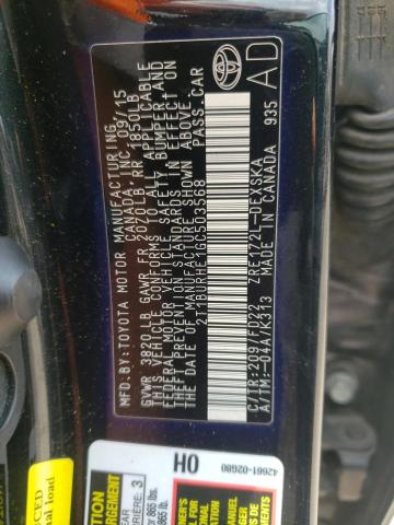 Photo 10 from auction – 2016 TOYOTA COROLLA L with VIN 2T1BURHE1GC503568