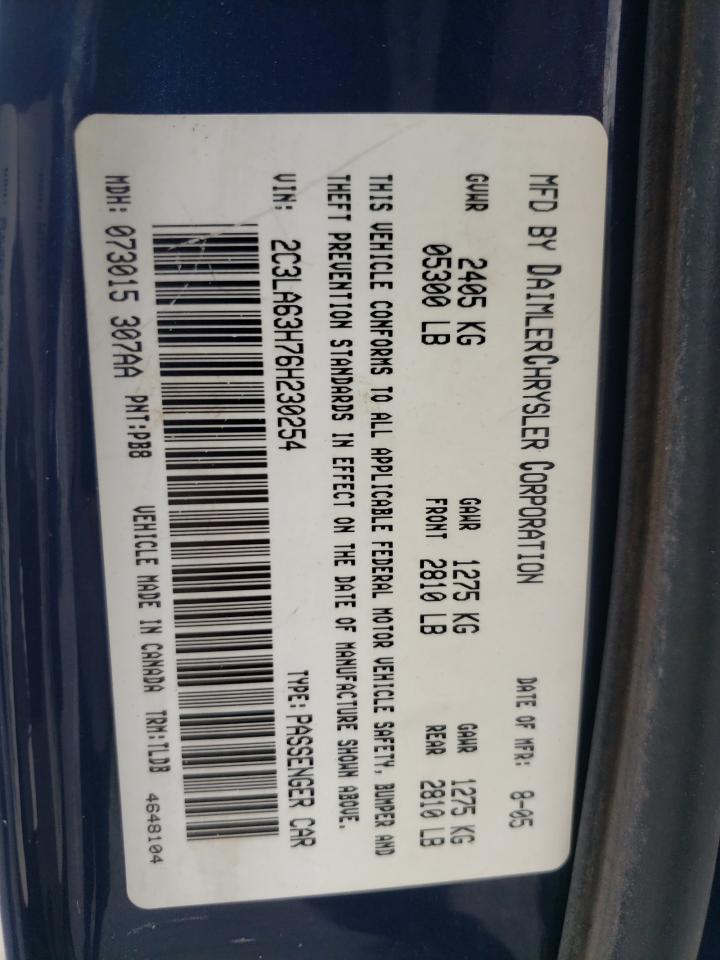 Photo 10 from auction – 2006 CHRYSLER 300C with VIN 2C3LA63H76H230254