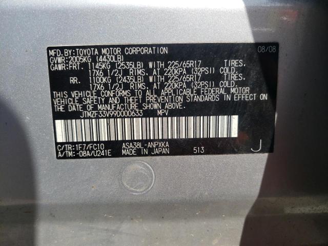 Photo 10 from auction – 2009 TOYOTA RAV4 with VIN JTMZF33V99D000633