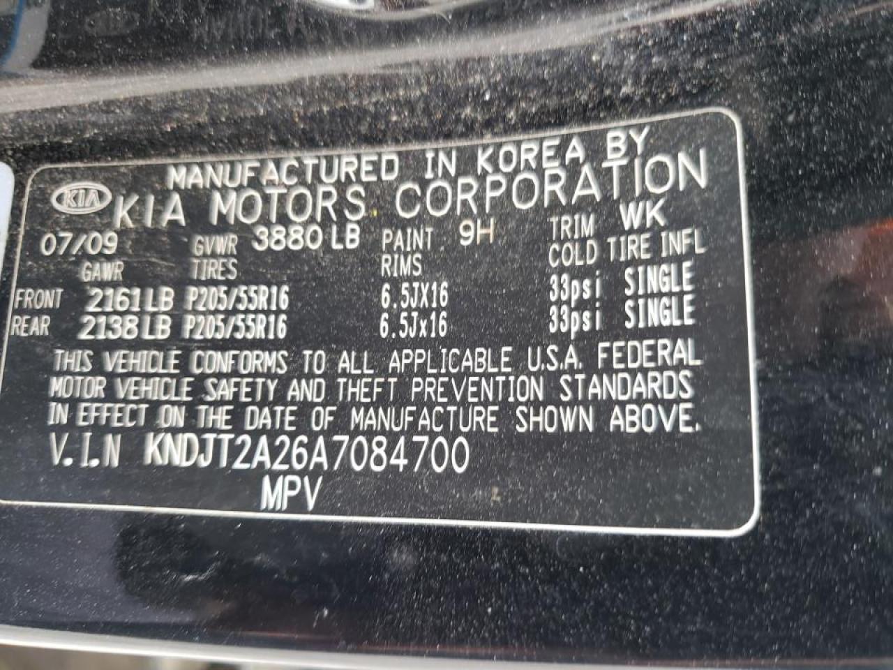 Photo 10 from auction – 2010 KIA SOUL + with VIN KNDJT2A26A7084700