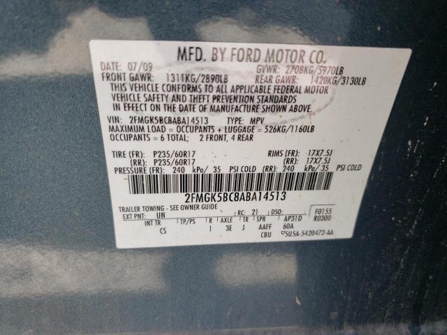 Photo 10 from auction – 2010 FORD FLEX SE with VIN 2FMGK5BC8ABA14513