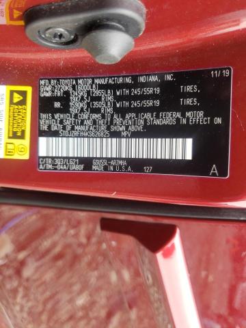 Photo 10 from auction – 2019 TOYOTA HIGHLANDER with VIN 5TDJZRFH4KS626825