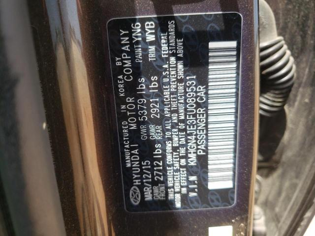 Photo 10 from auction – 2015 HYUNDAI GENESIS 3. with VIN KMHGN4JE3FU089531
