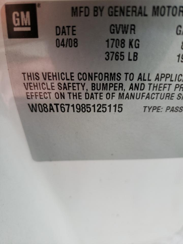 Photo 10 from auction – 2008 SATURN ASTRA XR with VIN W08AT671985125115