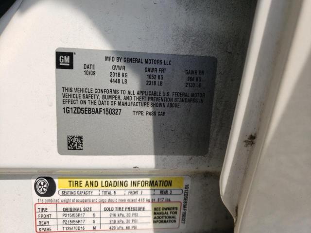 CHEVROLET MALIBU 2LT 2010 with VIN 1G1ZD5EB9AF150327 - Photo from auction