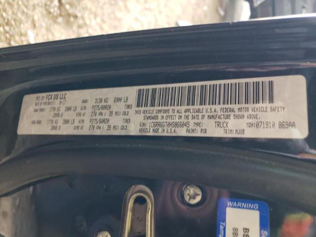 Photo 10 from auction – 2017 RAM 1500 SLT with VIN 1C6RR6GT0HS866045