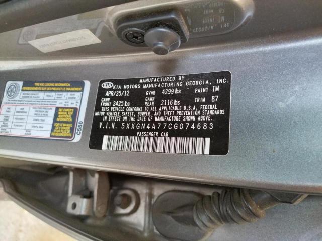 Photo 10 from auction – 2012 KIA OPTIMA EX with VIN 5XXGN4A77CG074683