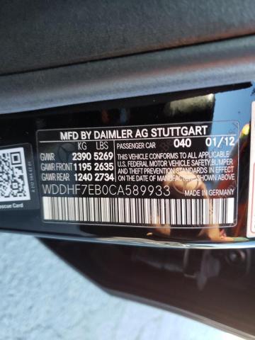 Photo 10 from auction – 2012 MERCEDES-BENZ E 63 AMG with VIN WDDHF7EB0CA589933