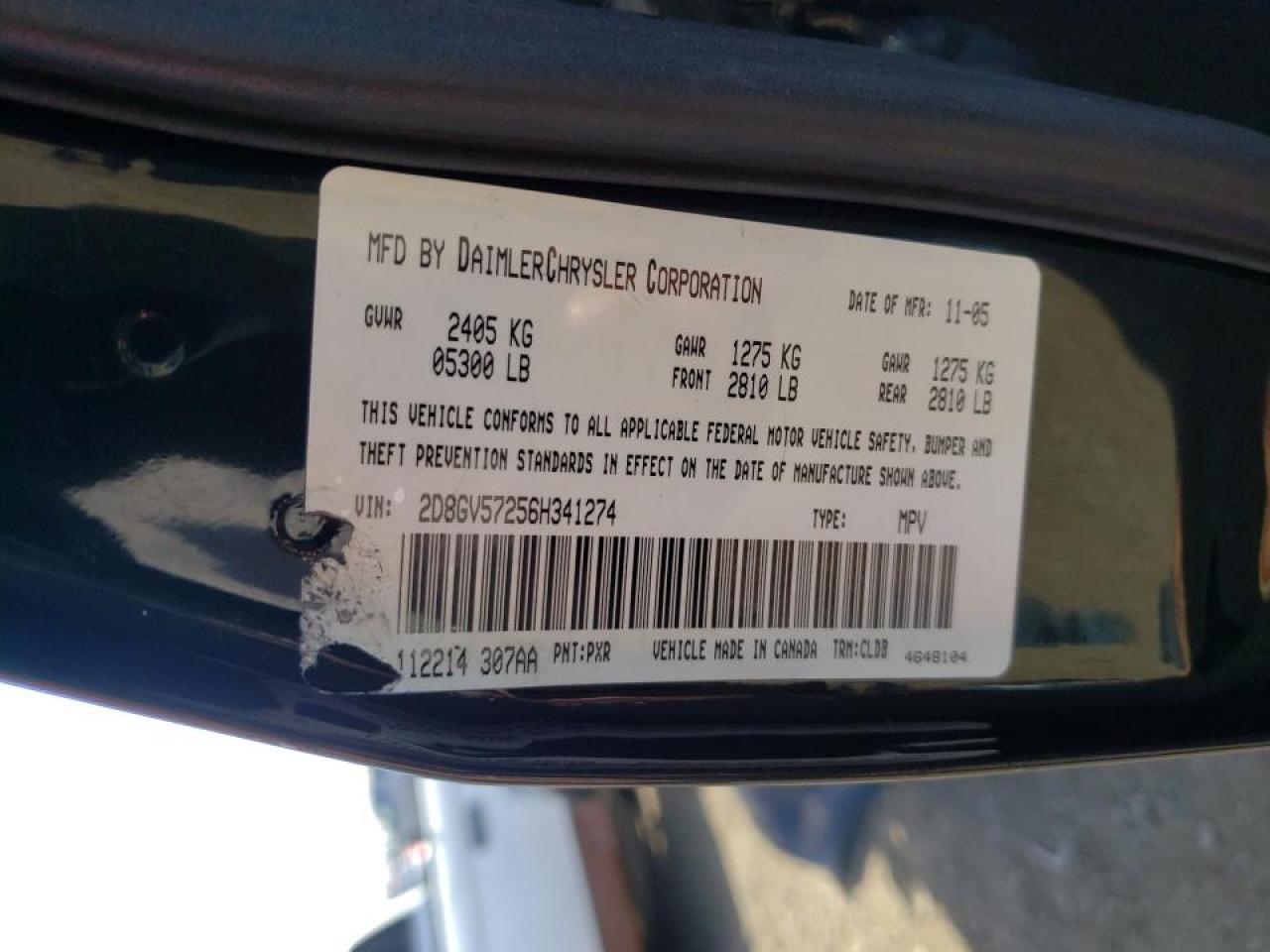 Photo 10 from auction – 2006 DODGE MAGNUM R/T with VIN 2D8GV57256H341274