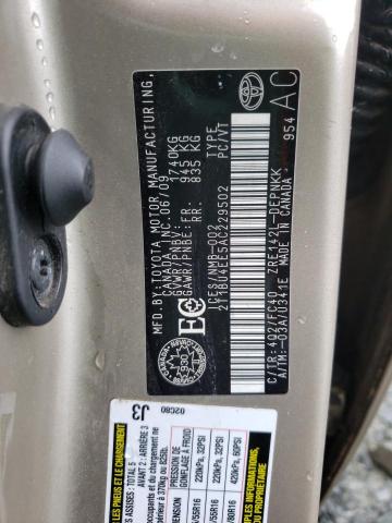 Zdjęcie 10 z aukcji – 2010 TOYOTA COROLLA BA z VIN 2T1BU4EE5AC229502