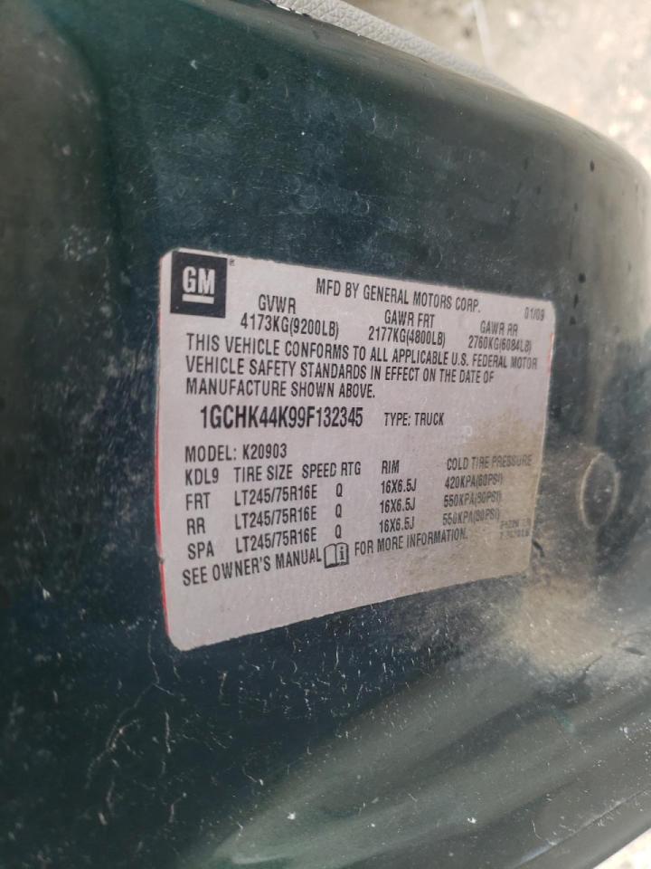 Photo 10 from auction – 2009 CHEVROLET SILVERADO with VIN 1GCHK44K99F132345