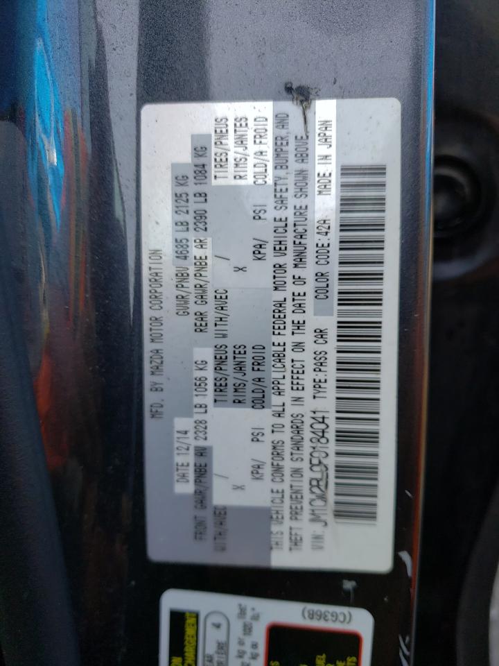 Photo 10 from auction – 2015 MAZDA 5 SPORT with VIN JM1CW2BL0F0184041