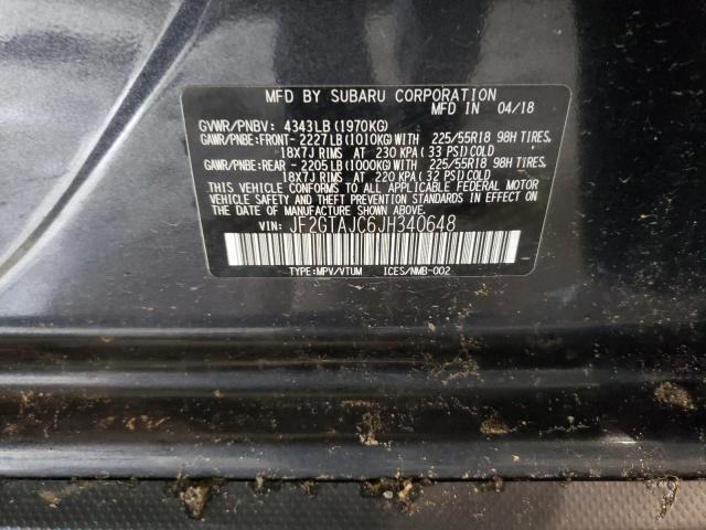 Photo 10 from auction – 2018 SUBARU CROSSTREK with VIN JF2GTAJC6JH340648