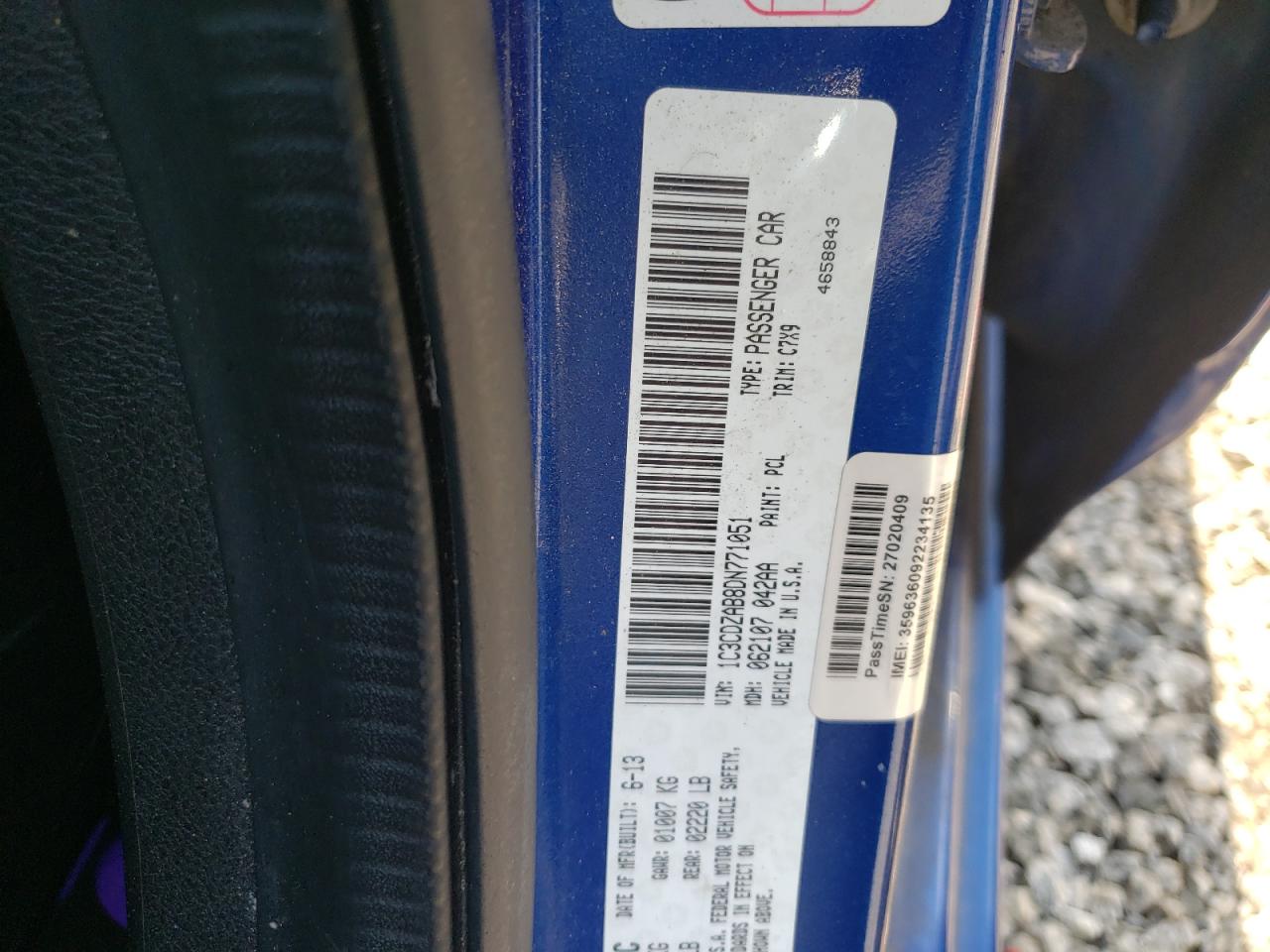 Foto 10 de la subasta – 2013 DODGE AVENGER SE con VIN 1C3CDZAB8DN771051