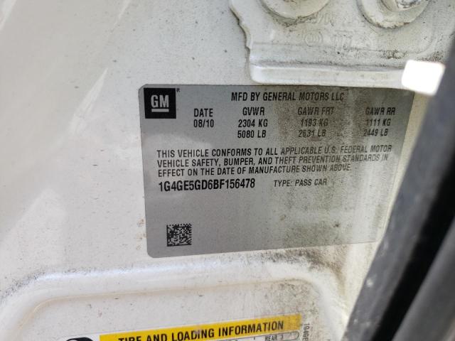 Photo 10 from auction – 2011 BUICK LACROSSE C with VIN 1G4GE5GD6BF156478