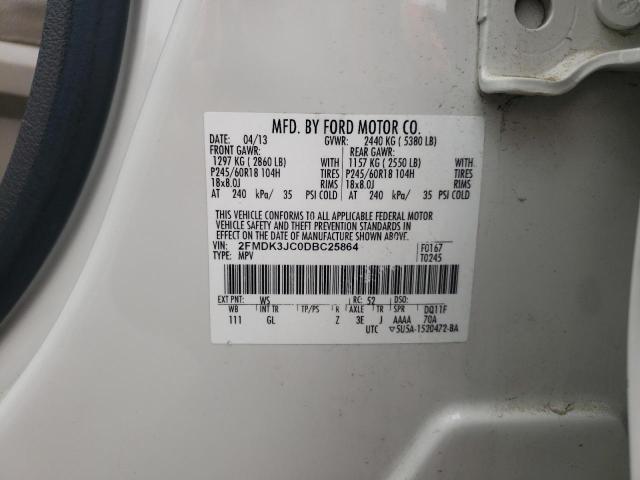 Photo 10 from auction – 2013 FORD EDGE SEL with VIN 2FMDK3JC0DBC25864