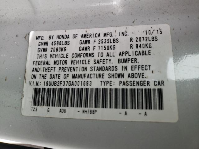 Photo 10 from auction – 2016 ACURA TLX with VIN 19UUB2F37GA001693
