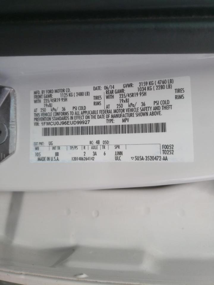 Photo 10 from auction – 2014 FORD ESCAPE TIT with VIN 1FMCU0J96EUD99927
