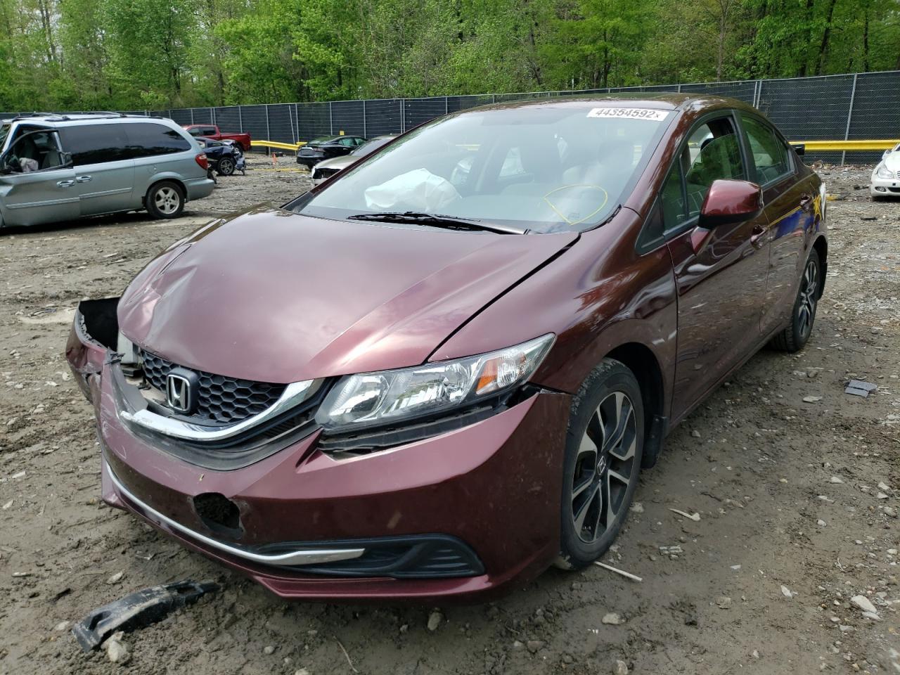 Photo 2 from auction – 2013 HONDA CIVIC EX with VIN 19XFB2F85DE010789