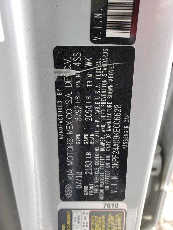 Photo 10 from auction – 2019 KIA FORTE FE with VIN 3KPF24AD9KE006628