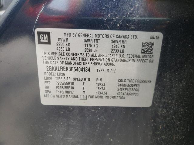 Photo 10 from auction – 2015 GMC TERRAIN SL with VIN 2GKALREK3F6404134
