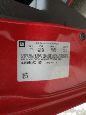 Photo 10 from auction – 2010 CHEVROLET COBALT 1LT with VIN 1G1AD5F53A7218394