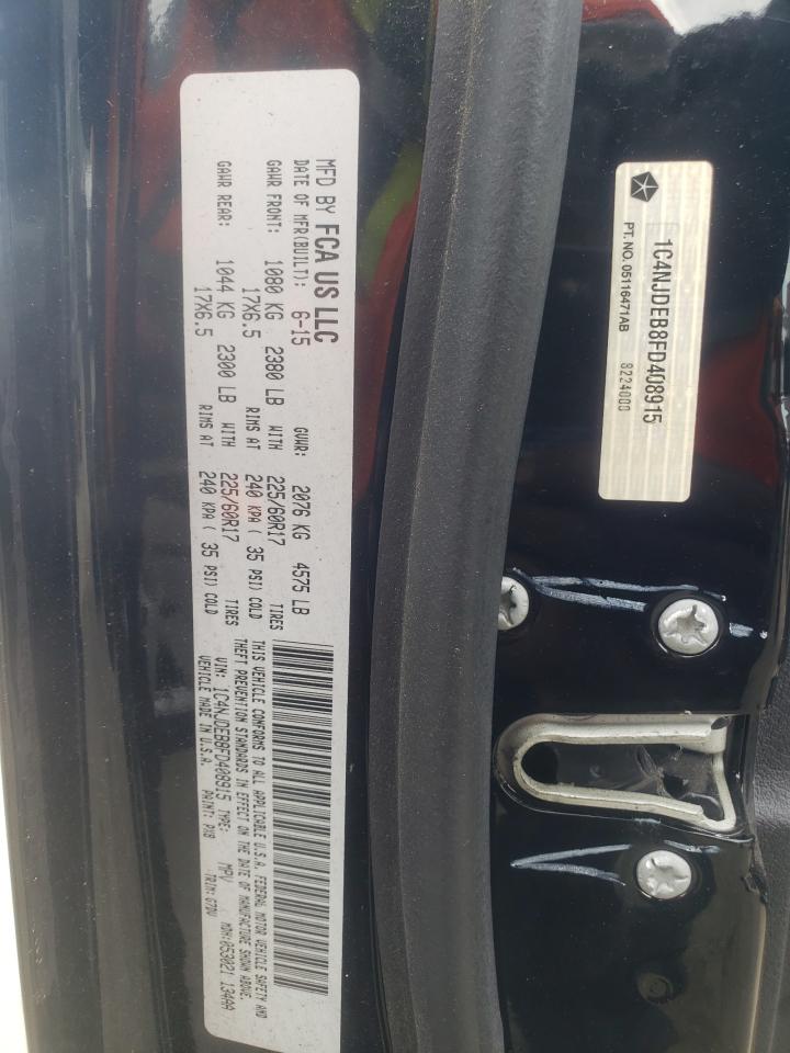 Photo 10 from auction – 2015 JEEP COMPASS LA with VIN 1C4NJDEB8FD408915