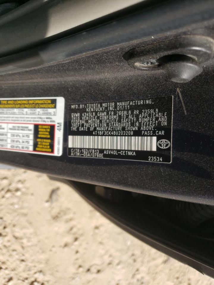 Photo 20 from auction – 2011 TOYOTA CAMRY BASE with VIN 4T1BF3EK4BU203208