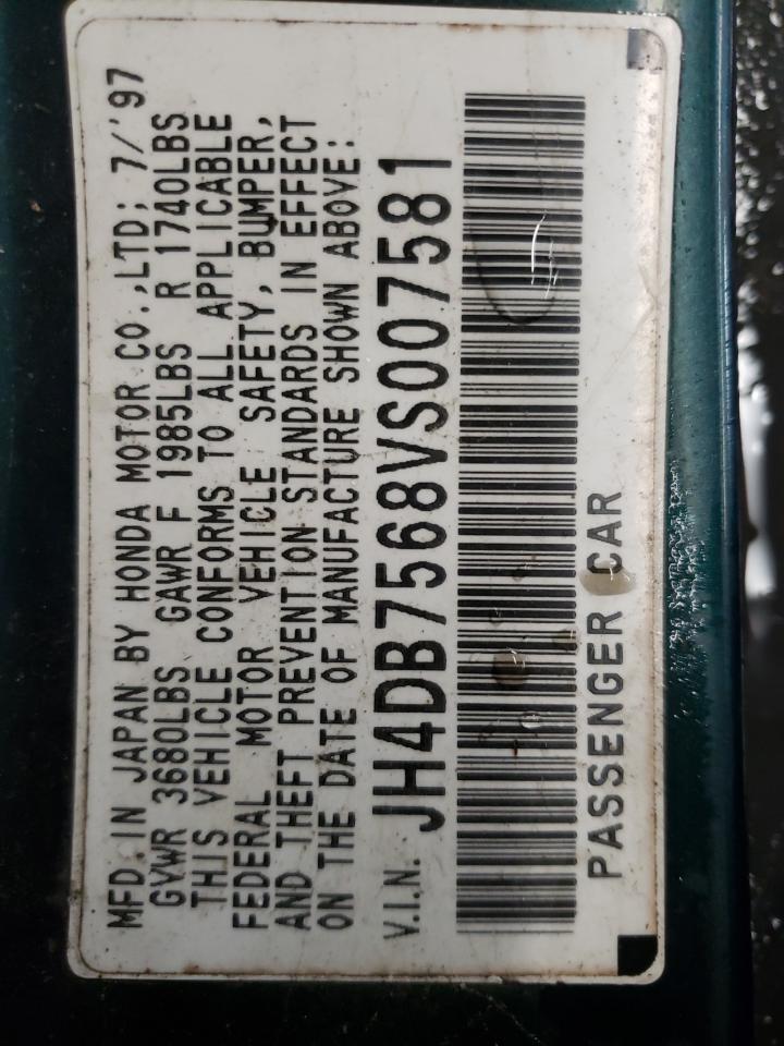 Photo 10 from auction – 1997 ACURA INTEGRA with VIN JH4DB7568VS007581