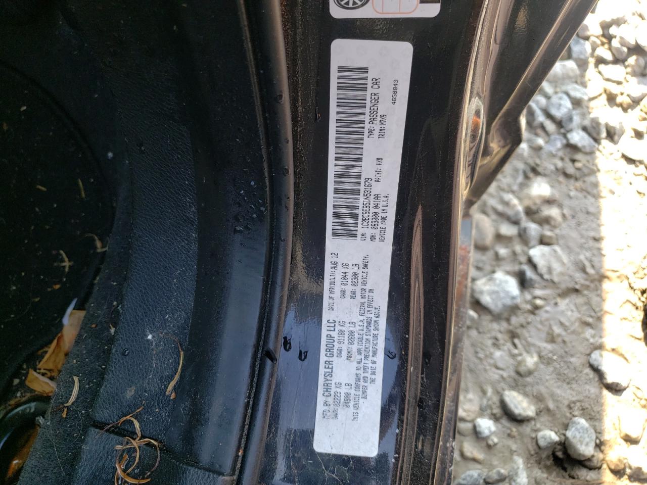 Photo 10 from auction – 2013 CHRYSLER 200 TOURIN with VIN 1C3BCBEB5DN531679