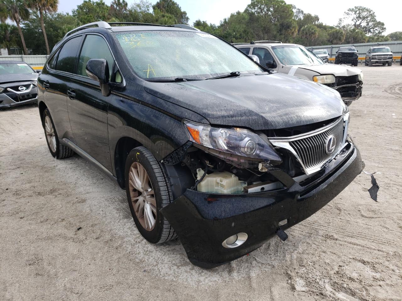LEXUS RX 450 2010 with VIN JTJBC1BA5A2022588 - Photo from auction