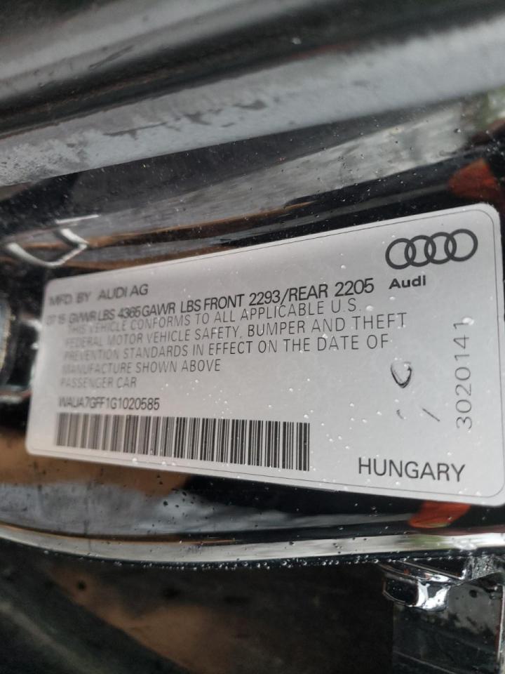 Photo 10 from auction – 2016 AUDI A3 PREMIUM with VIN WAUA7GFF1G1020585