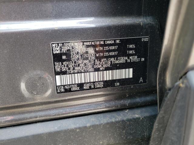 Photo 10 from auction – 2022 TOYOTA RAV4 LE with VIN 2T3H1RFV7NC175860