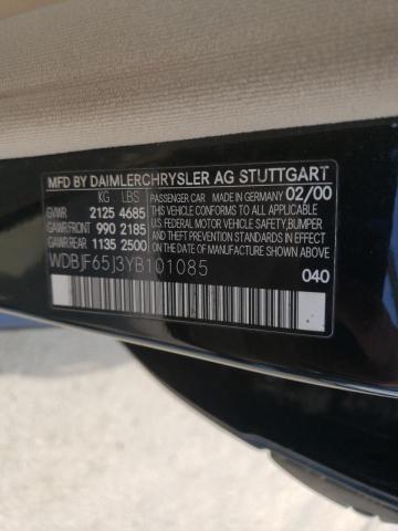Photo 10 from auction – 2000 MERCEDES-BENZ E 320 with VIN WDBJF65J3YB101085