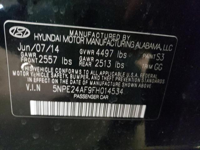 Photo 10 from auction – 2015 HYUNDAI SONATA SE with VIN 5NPE24AF9FH014534