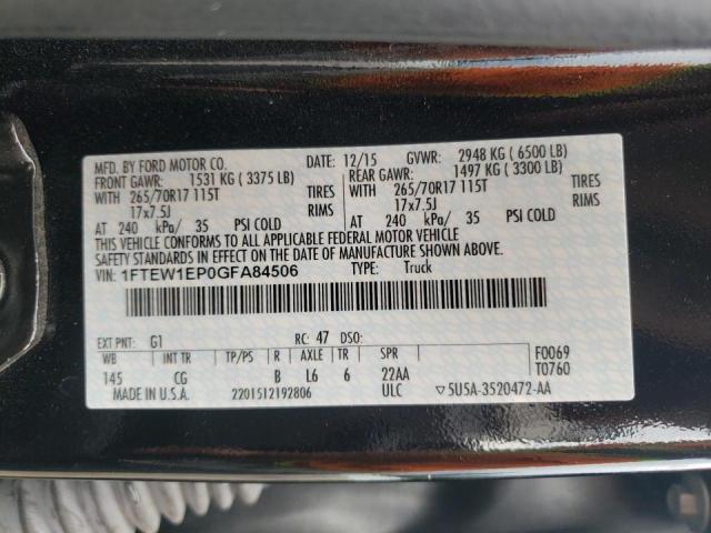 Photo 10 from auction – 2016 FORD F150 SUPER with VIN 1FTEW1EP0GFA84506