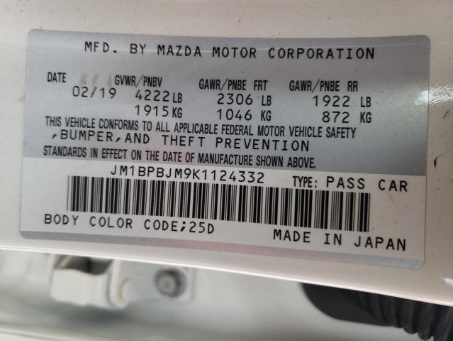Photo 10 from auction – 2019 MAZDA 3 with VIN JM1BPBJM9K1124332