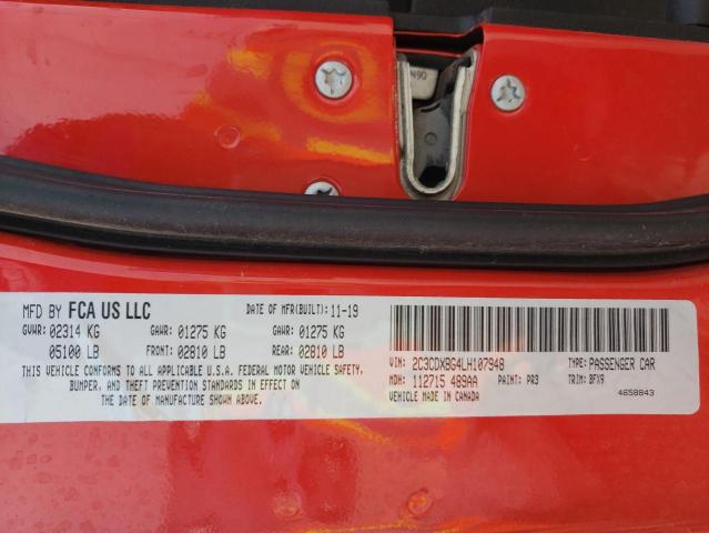 Photo 10 from auction – 2020 DODGE CHARGER SX with VIN 2C3CDXBG4LH107948