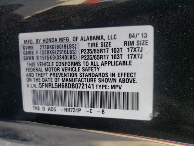Photo 10 from auction – 2013 HONDA ODYSSEY EX with VIN 5FNRL5H68DB072141