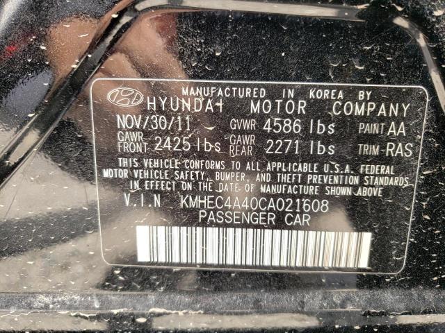 Photo 10 from auction – 2012 HYUNDAI SONATA HYB with VIN KMHEC4A40CA021608