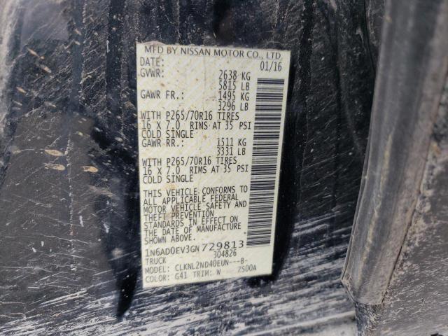 Photo 10 from auction – 2016 NISSAN FRONTIER S with VIN 1N6AD0EV3GN729813