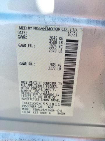 Photo 10 from auction – 2022 NISSAN LEAF SV with VIN 1N4AZ1CV2NC551811
