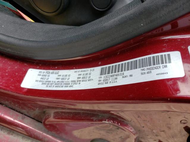 Photo 10 from auction – 2015 CHRYSLER 200 LIMITE with VIN 1C3CCCAB9FN691518