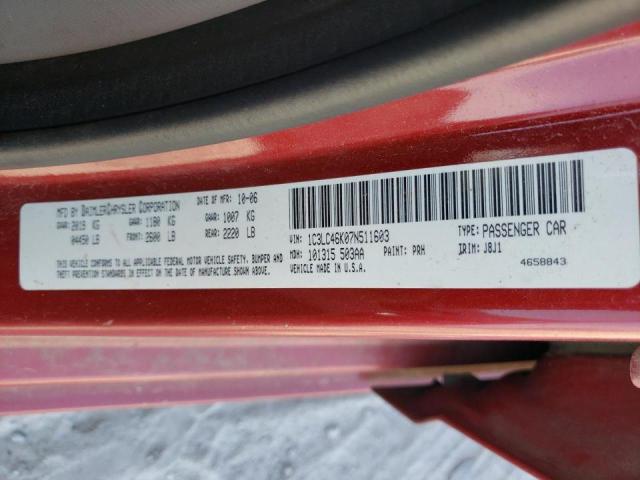 Photo 10 from auction – 2007 CHRYSLER SEBRING with VIN 1C3LC46K07N511603