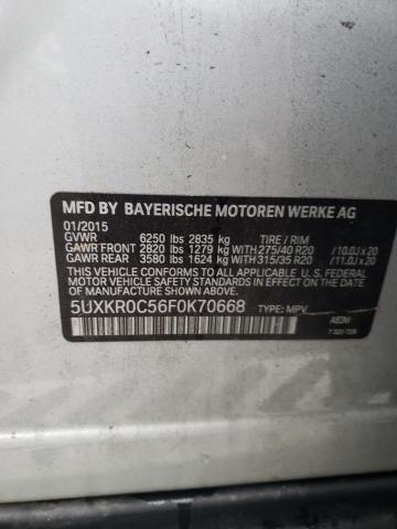 BMW X5 XDRIVE3 2015 with VIN 5UXKR0C56F0K70668 - Photo from auction